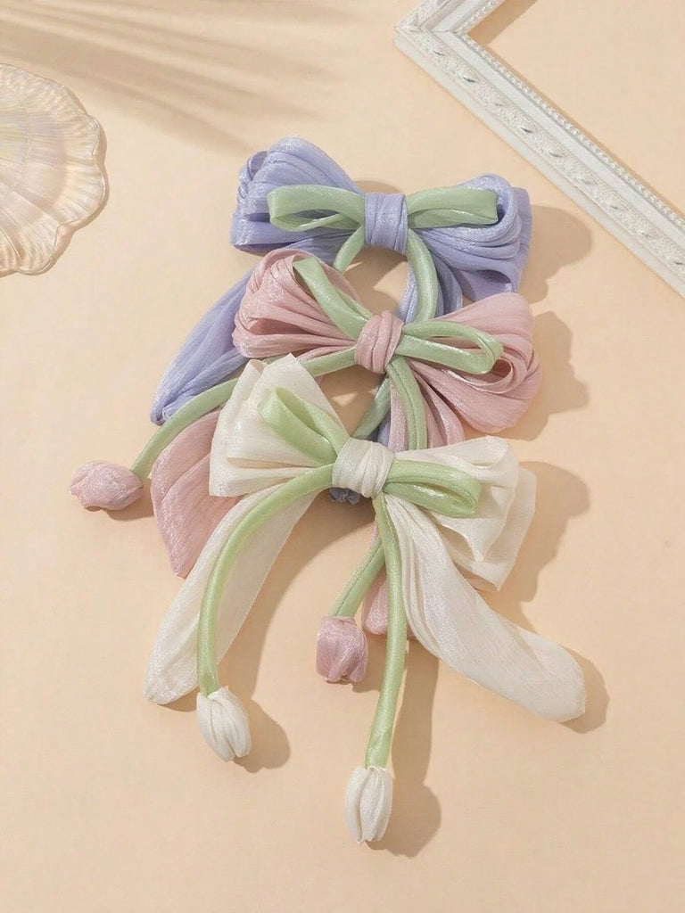 Lilypad Luxe  Hair Bow - Beige