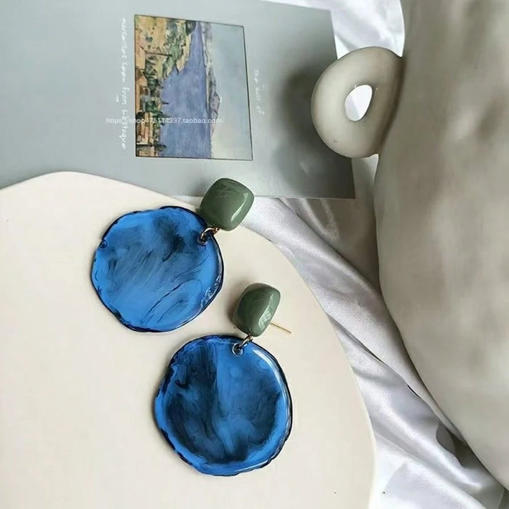 Ocean Swirl Drop Earrings