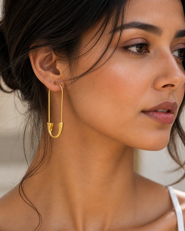 Pin Drop  Statement Hoops