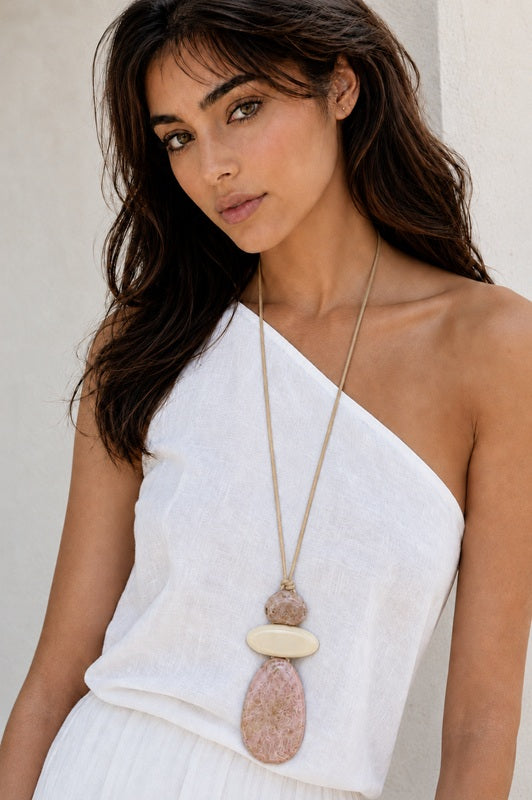 Blush Pebble Pop Necklace