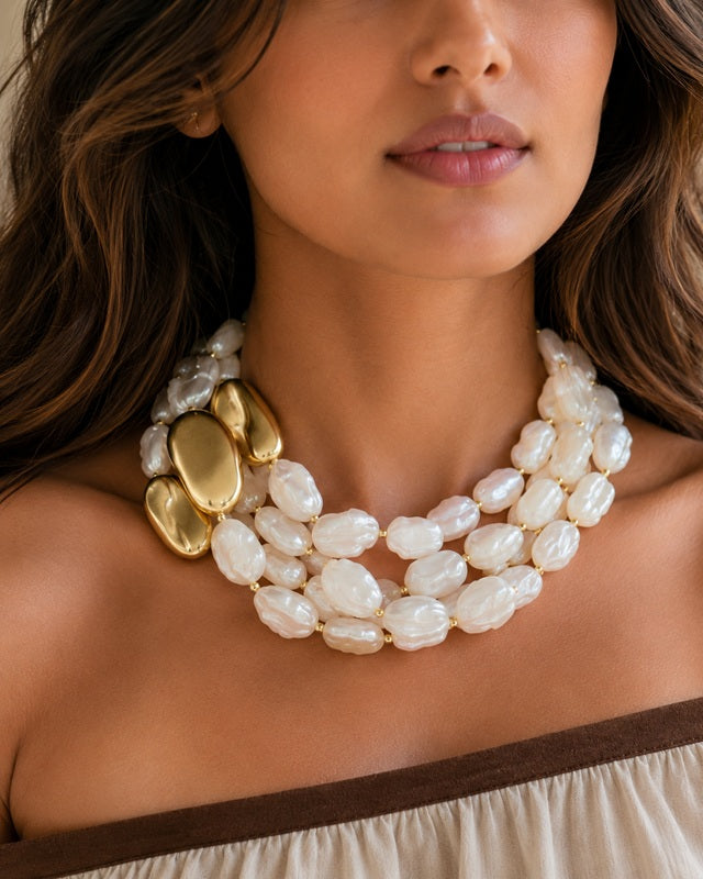 Vanilla Glow Necklace - Tight Neckhugger - Non Adjustable