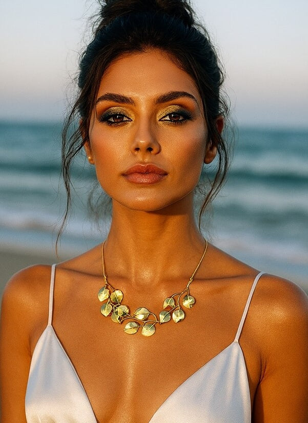 Whispering Goldleaves Necklace Set