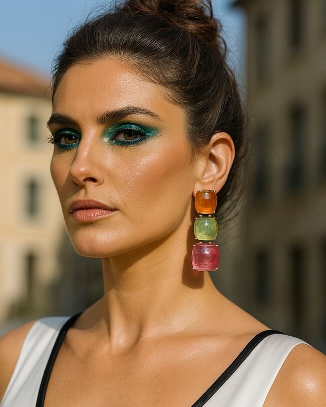 Chunky Colourful Beaded Danglers