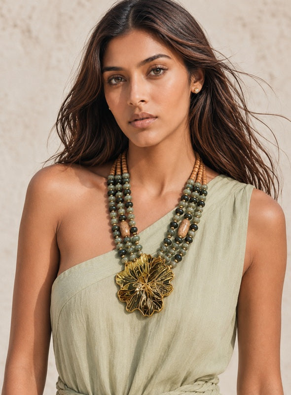 Golden Leaf Crush Necklace