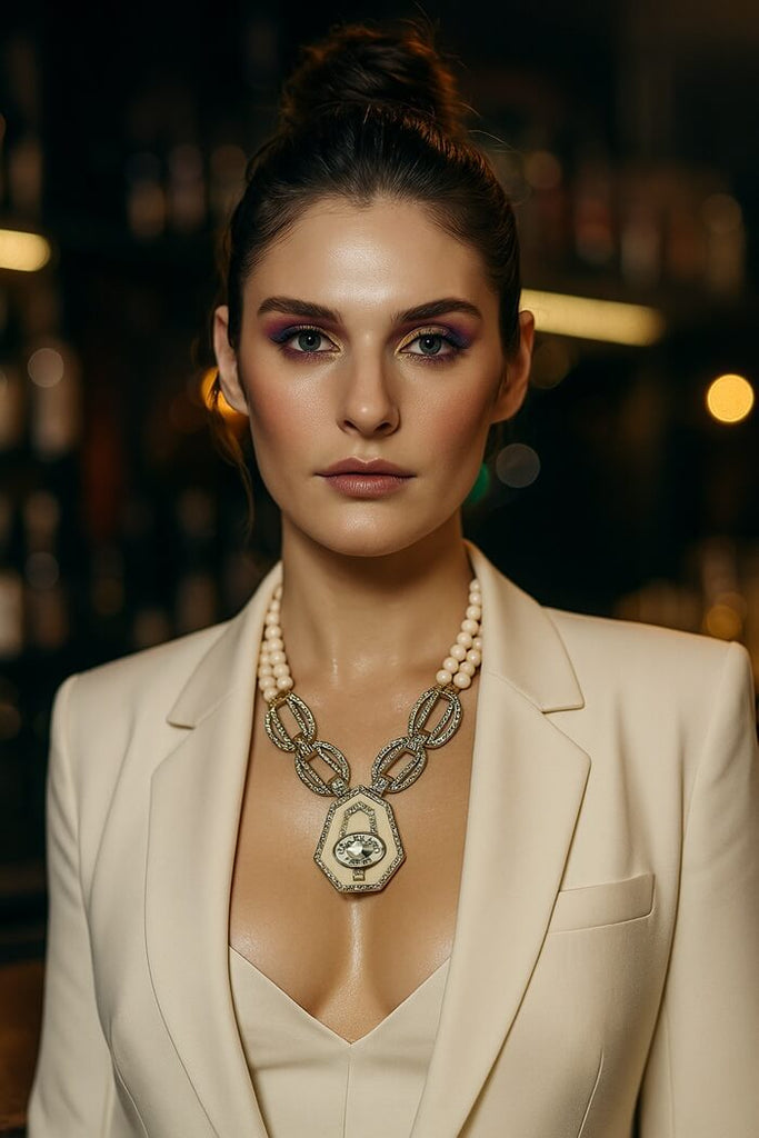 Champagne Grid Medallion