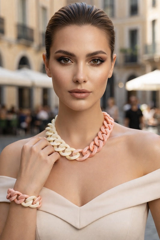 Peach & Cream Swirl-Link