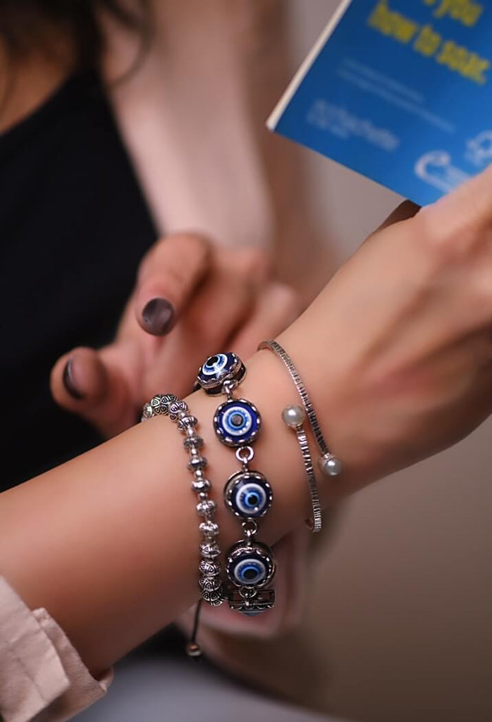 Azure Harmony Bracelet Stack