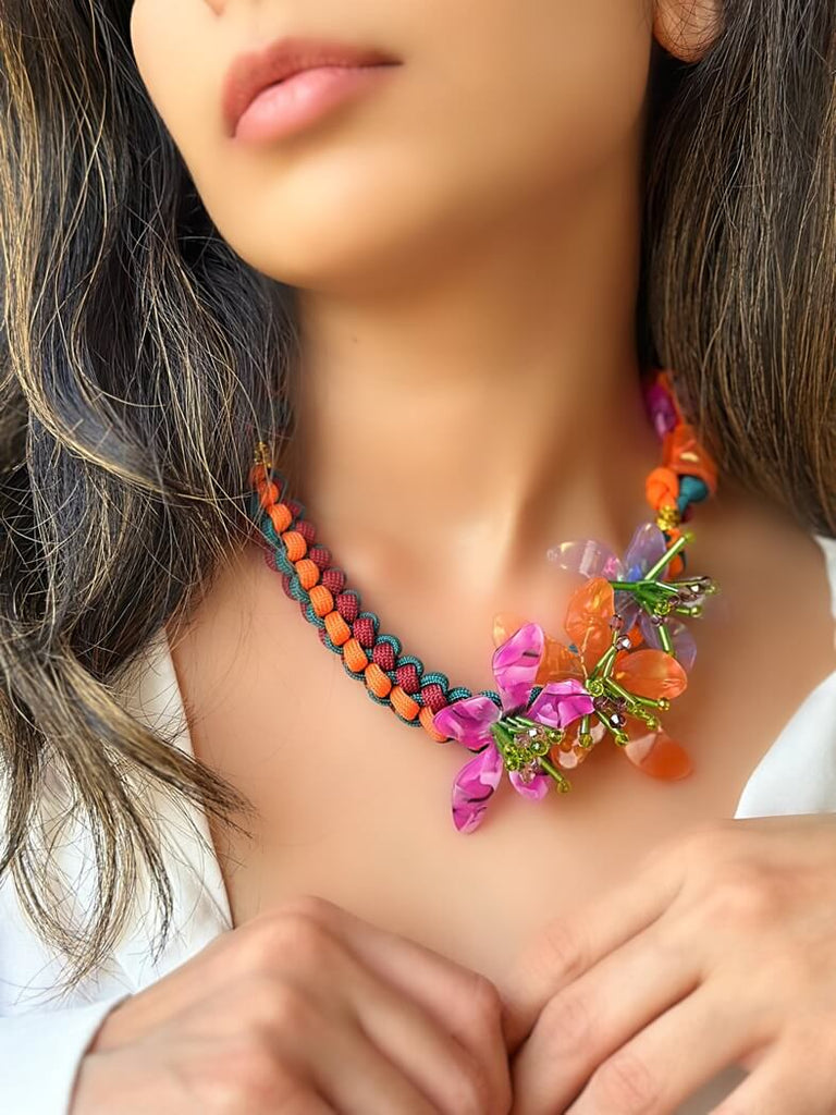 Tropical Radiance Collar - Vibrant Florals