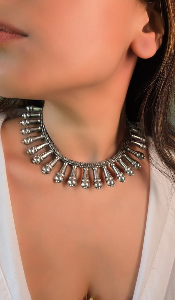 Silver Cascade Necklace