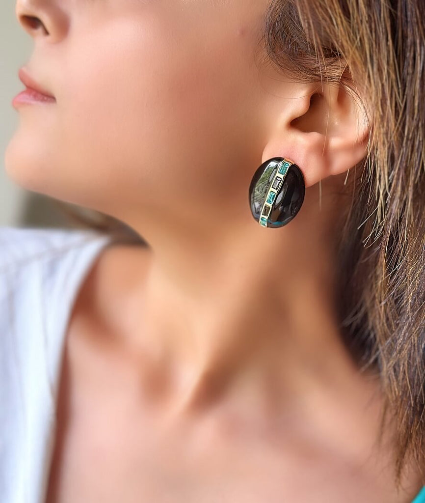 Obsidian Cascade Studs