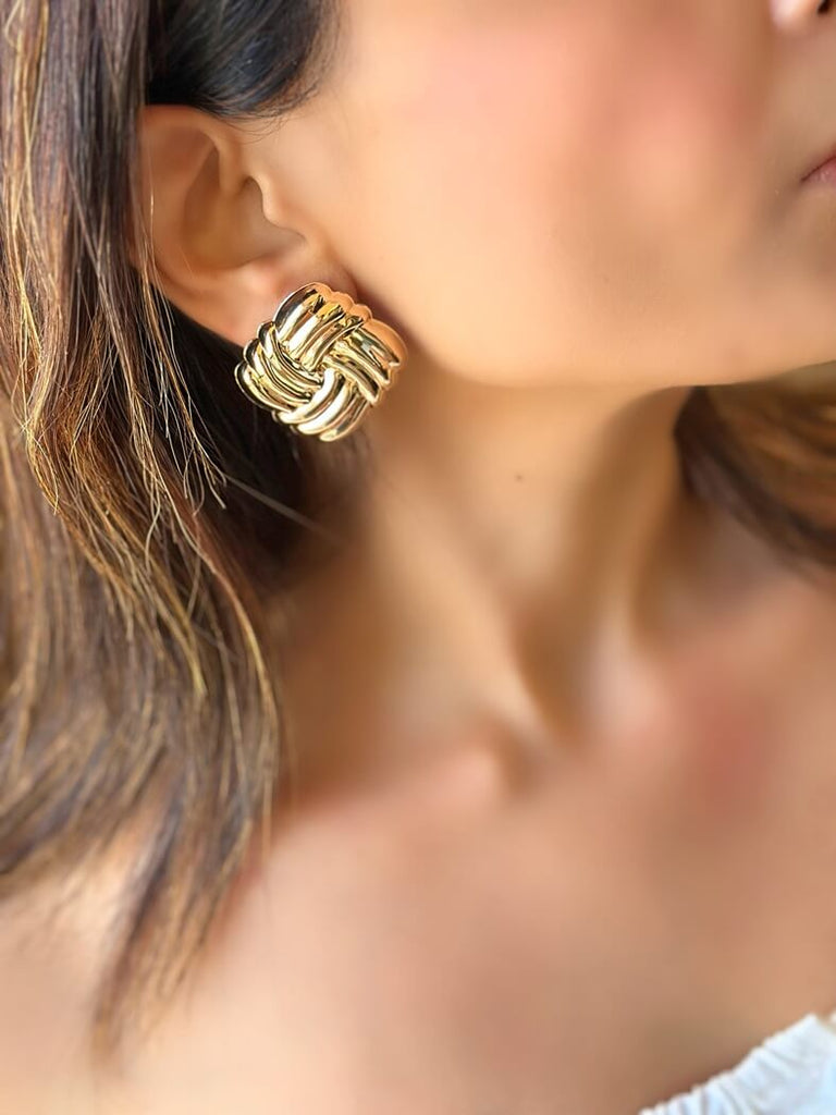 Golden Weave Studs