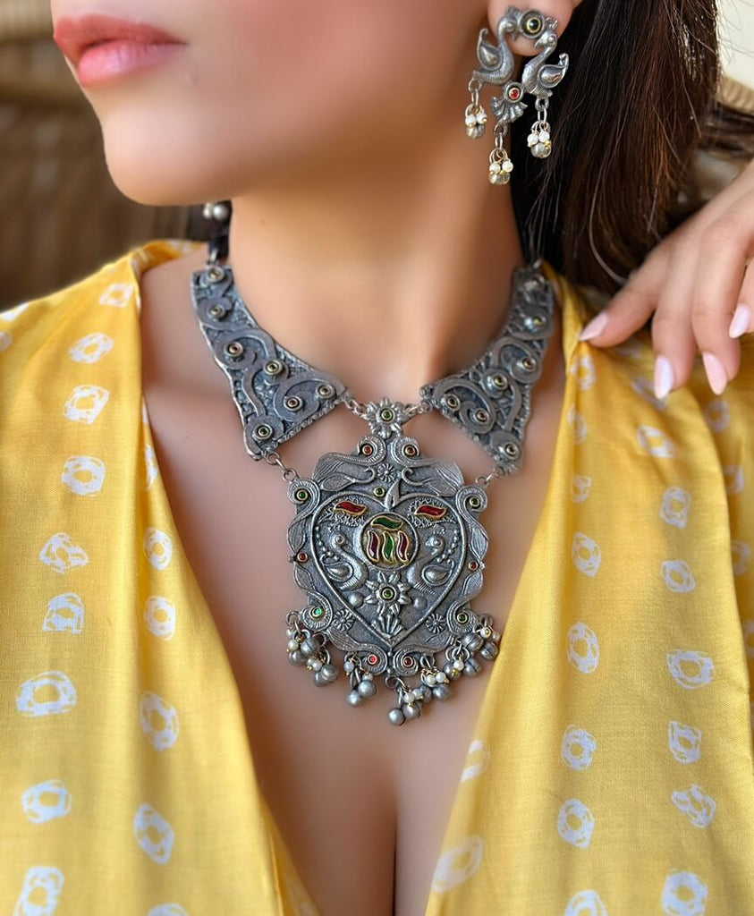 Royal Heritage Peacock Necklace Set