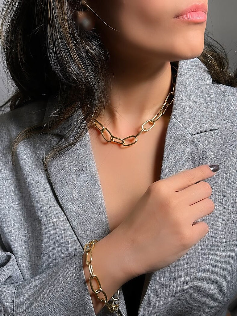 Necklace + Bracelet Set - Gold