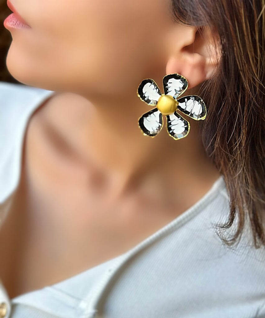 Abstract Bloom Petal Studs