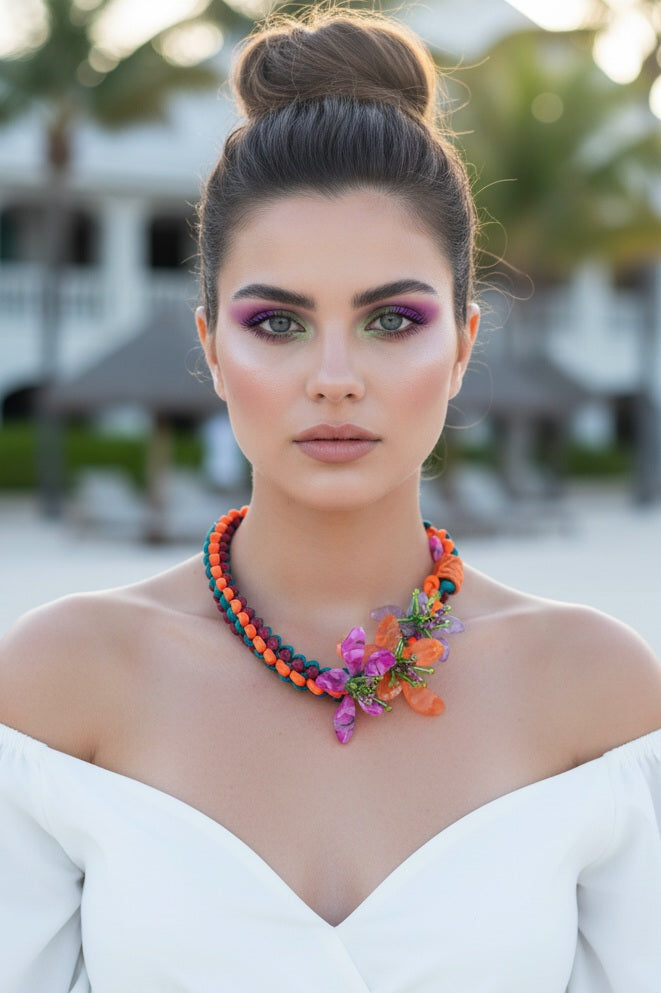 Tropical Radiance Collar - Vibrant Florals