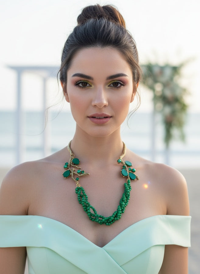Emerald Twist Necklace