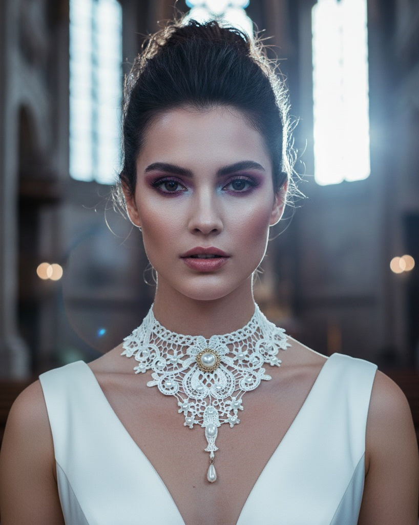 Pearl Duchess Lace Choker