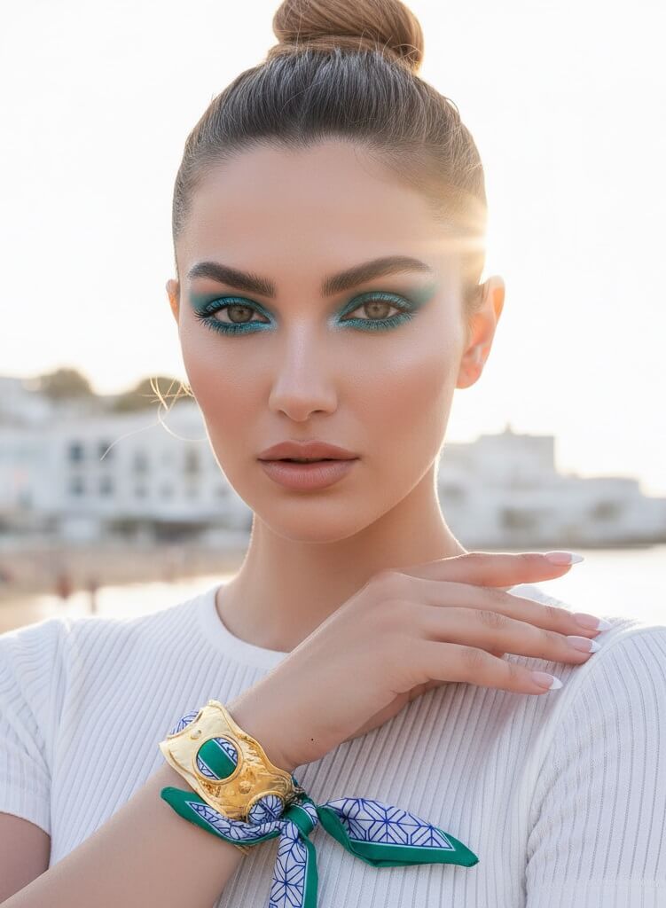 Azure Wave Silk Cuff