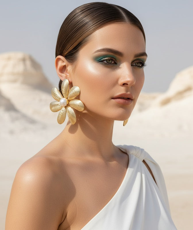 Golden Petal Glow Chandeliers