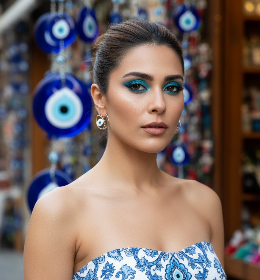 Aura Guardian Eye Hoops