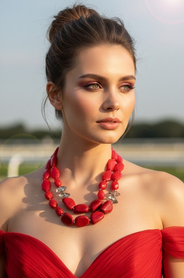 Chunky Crystal & Resin Beaded Neckhuggers