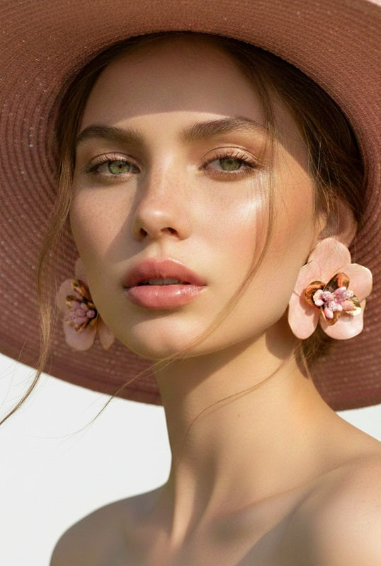 Pink Orchid Dream Studs