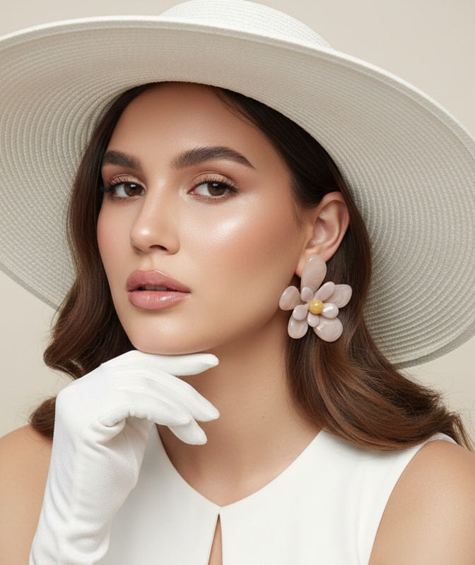 Marshmallow Bloom Studs