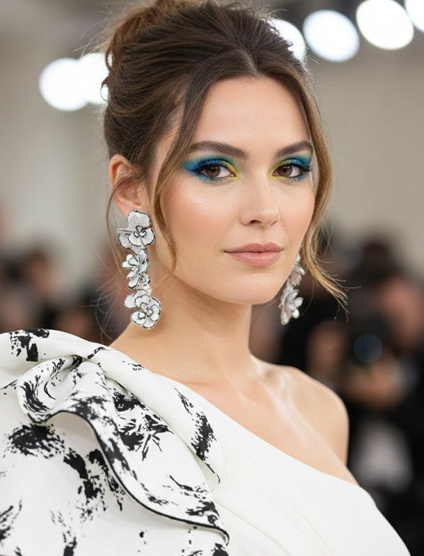 Monochrome Mayhem  Drop Earrings