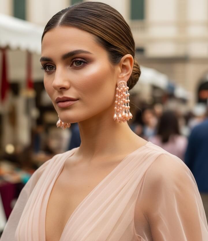 Peach Rain Tassels