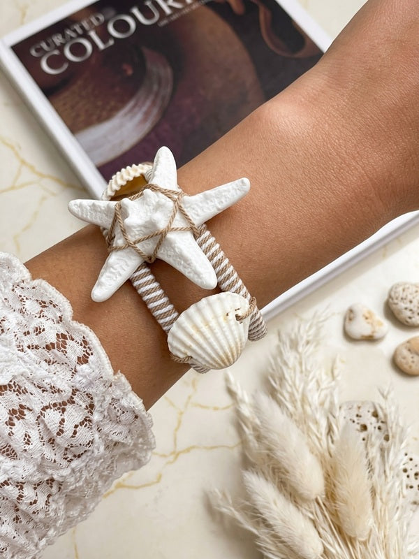 Starfish & Shell Wrap Cuff