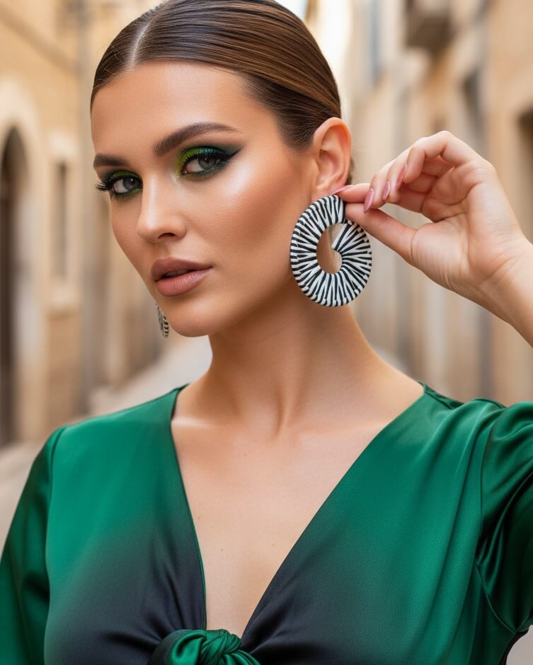 Zebra Swirl Hoops