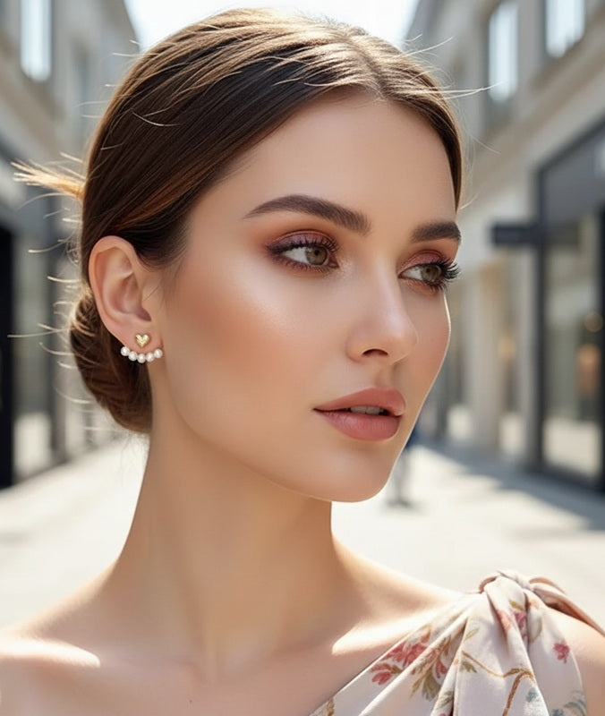 Sweetheart Swirls - Front Back Studs