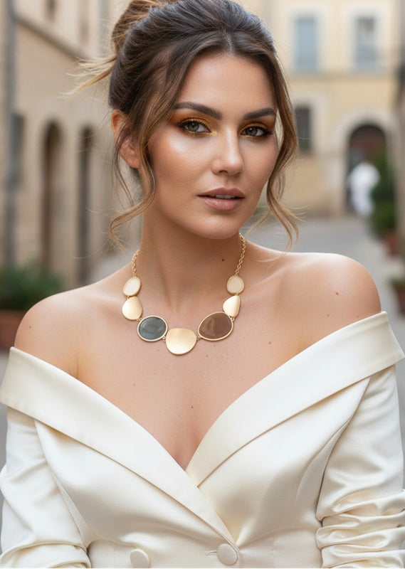 Desert Pebble Statement Necklace