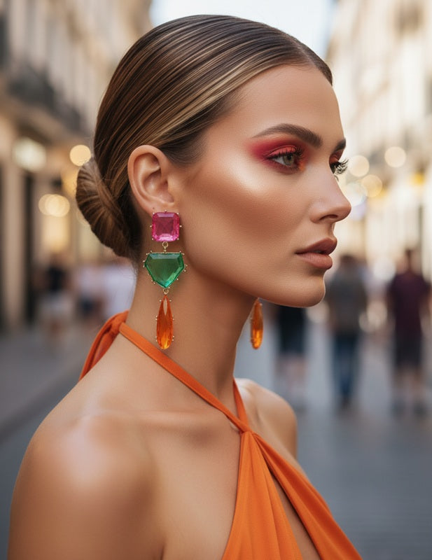 Colorblock Hex Drops