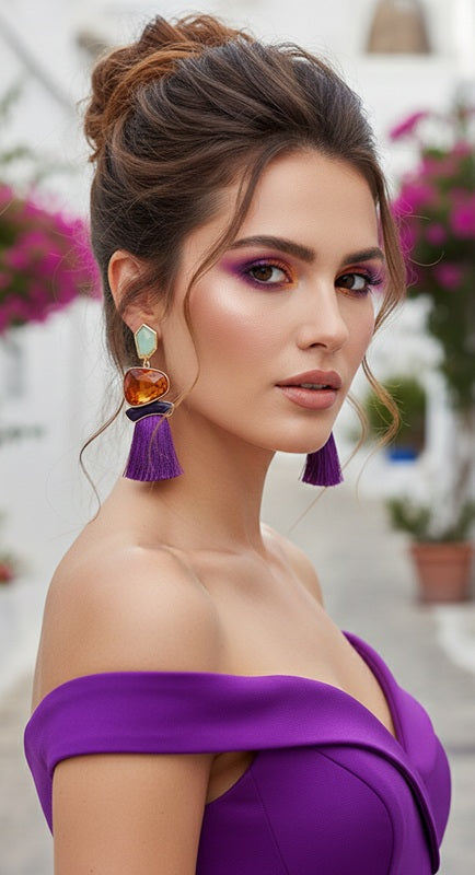 Electric Gem Tassel Drops