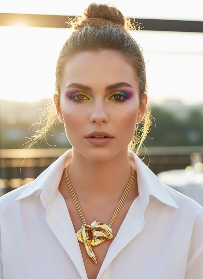 Fluid Aura Statement Necklace