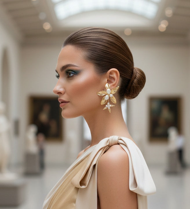 Pearl Bloom Statement Studs