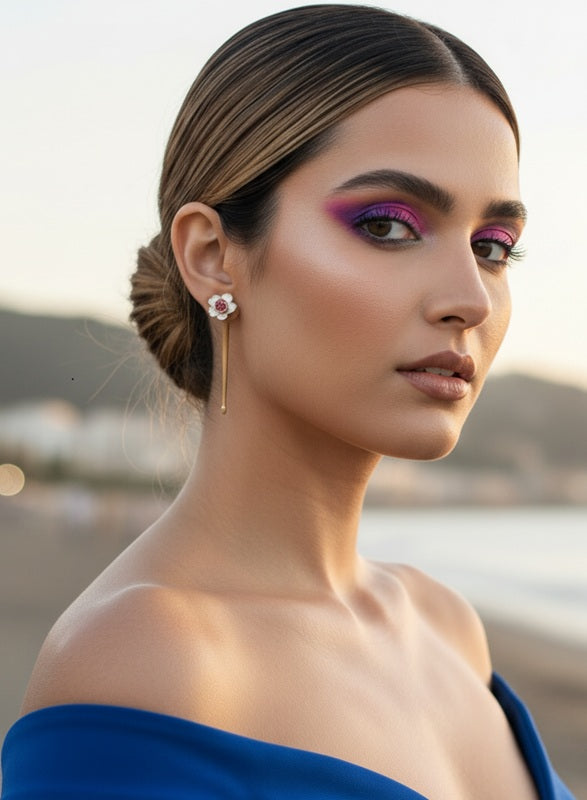 Petal Drop Front Back Studs