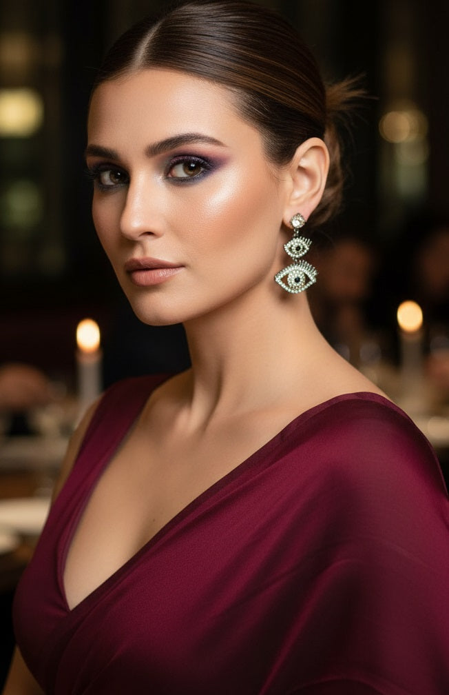 Glimmering Gaze Eye Drop Earrings