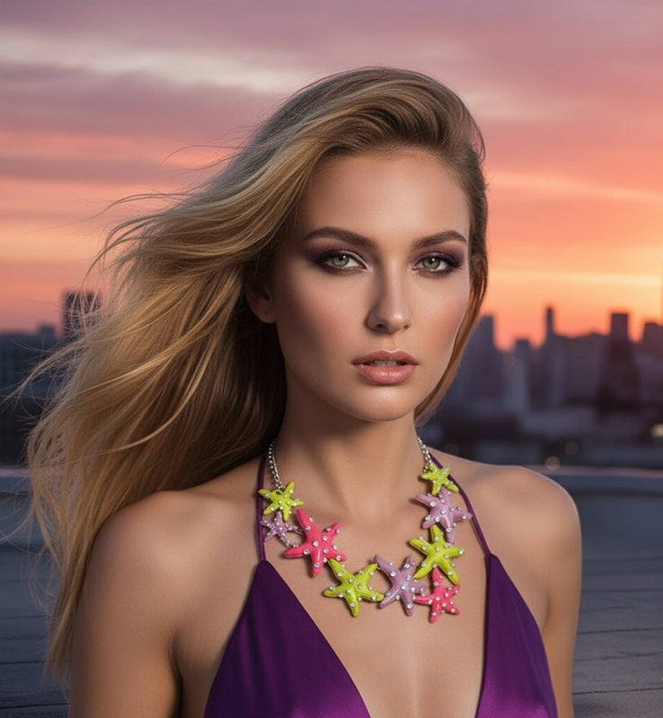 Candy Starfish Collar - Necklace Only
