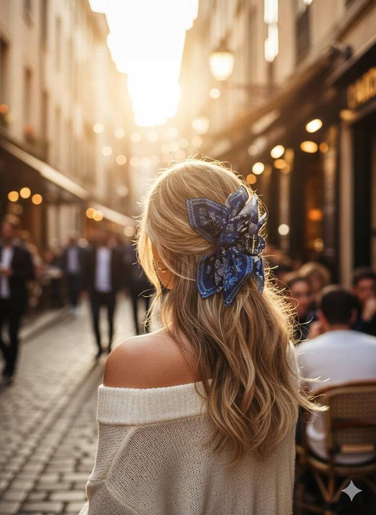 Bandana Bloom Bow Clip