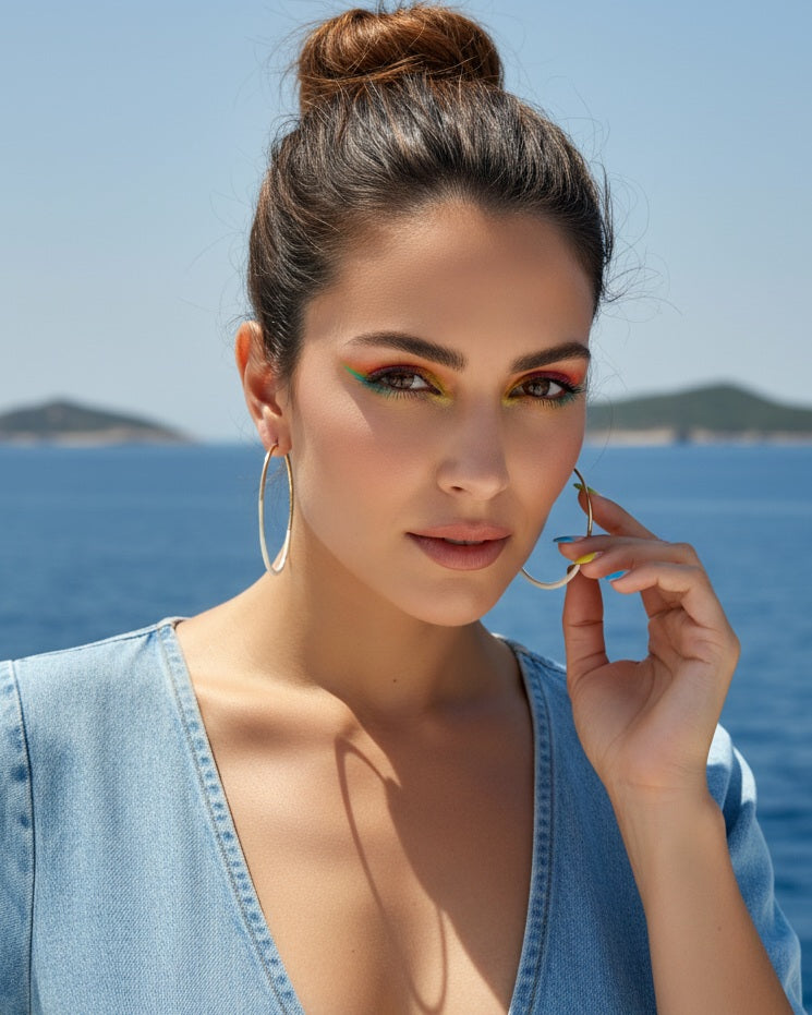Celestial Halo Hoop Earrings