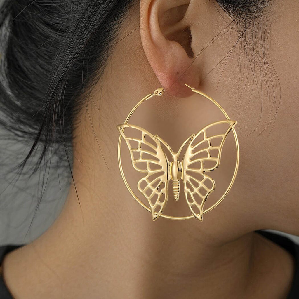 Golden Flutter Hoops