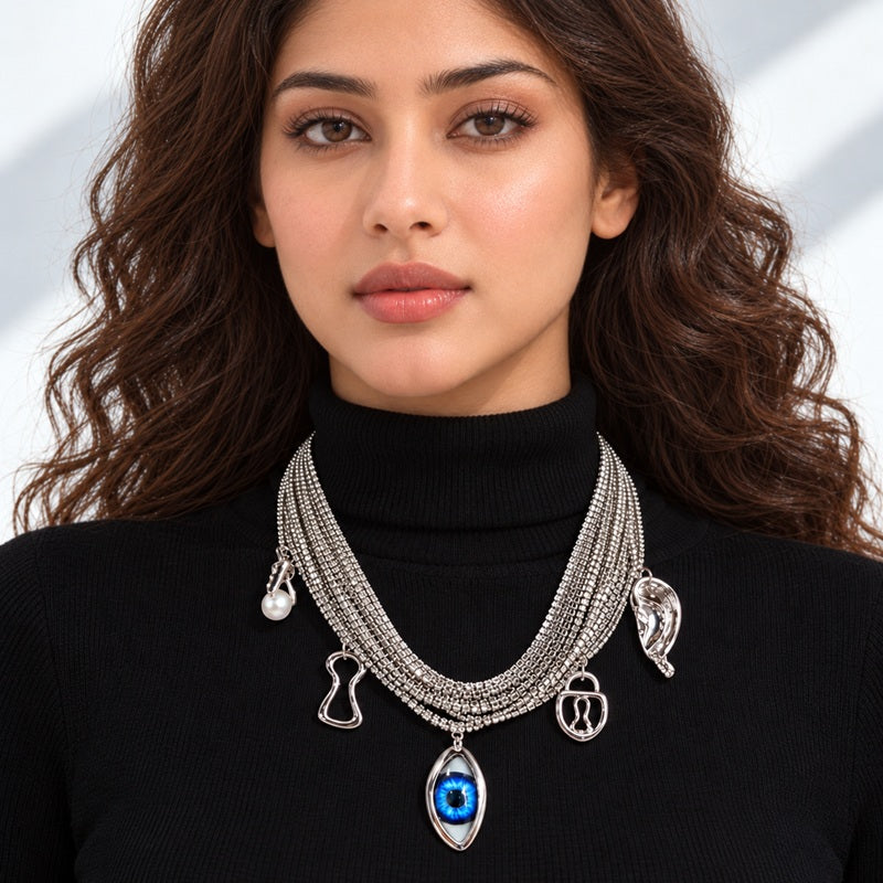 Blue Eye Drama Necklace