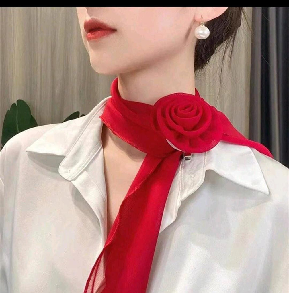 Rosy Radiance Clip Scarf