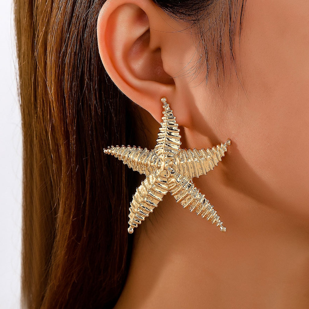 Golden Starfish Studs