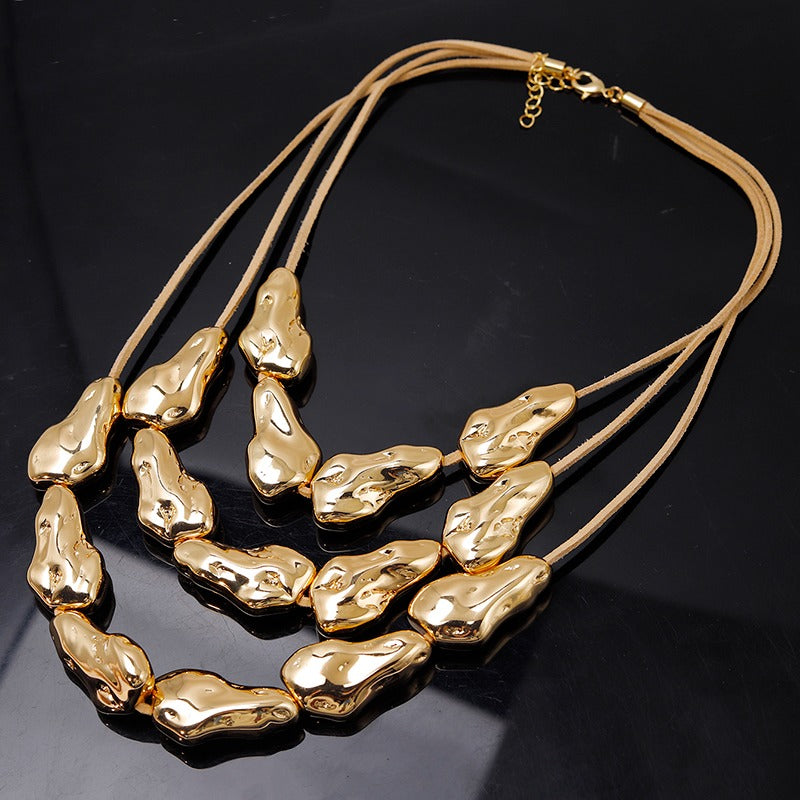Molten Gold Cascade Necklace