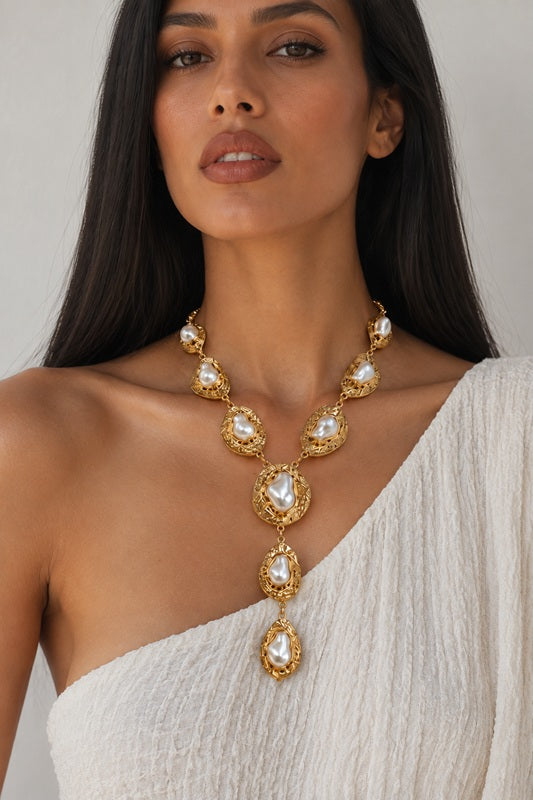 Golden Tide Pearl Lariats