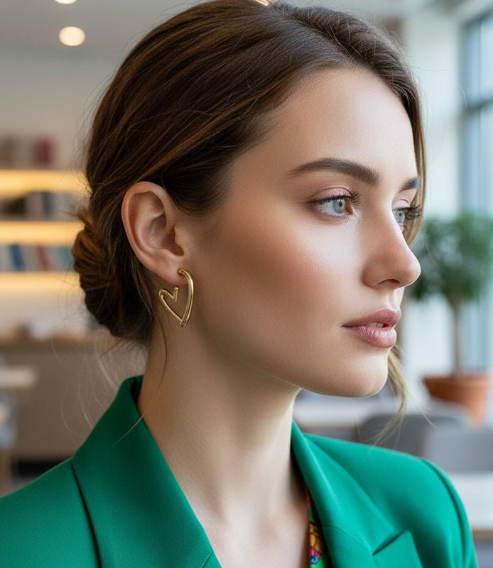 Squiggle Heart Hoops