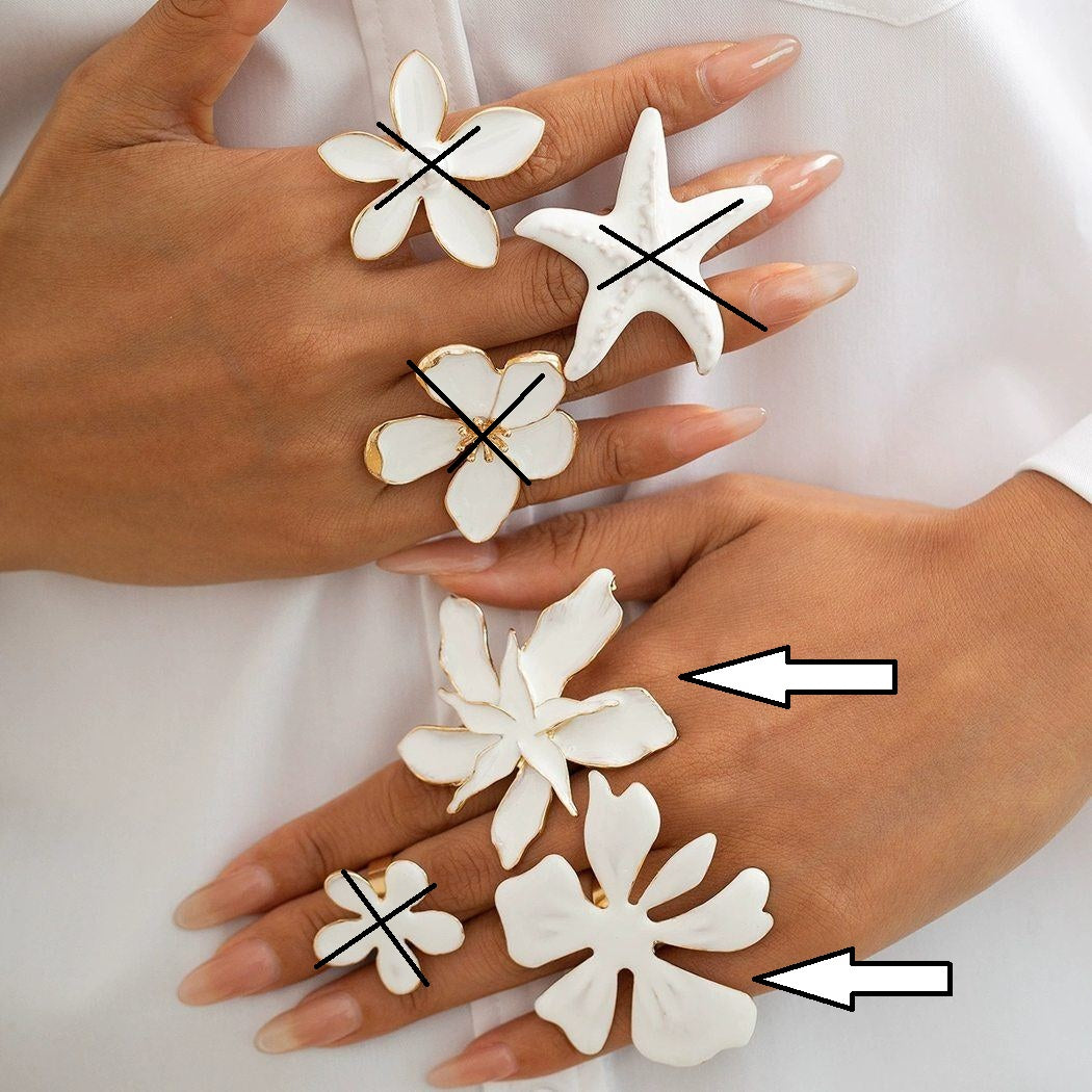 Island Lily Stunners rings - Set of 2 – GET JUNK'D